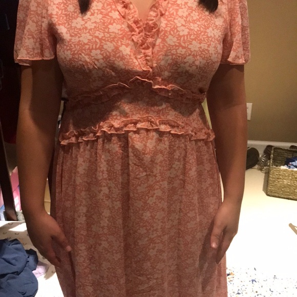 Pink floral dress S - Picture 3 of 3